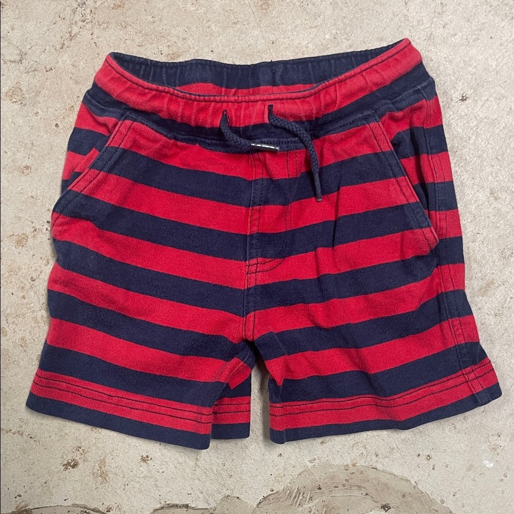 Hanna Andersson Red and Navy Striped Shorts
